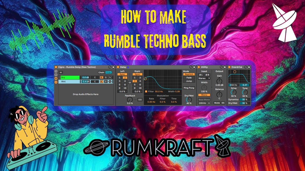 How to Make a Rumble Bass for Raw/Hypnotic Techno - Rumkraft music production tutorial video