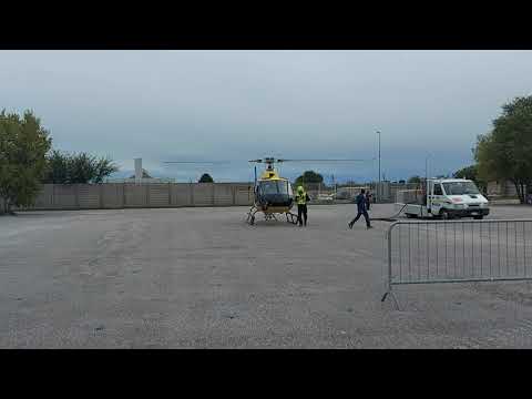 Caserma Patussi,partenza elicottero