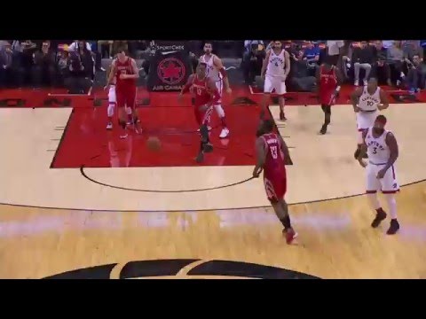 Raptors Highlights: James Johnson Denies James Harden - March 6, 2016
