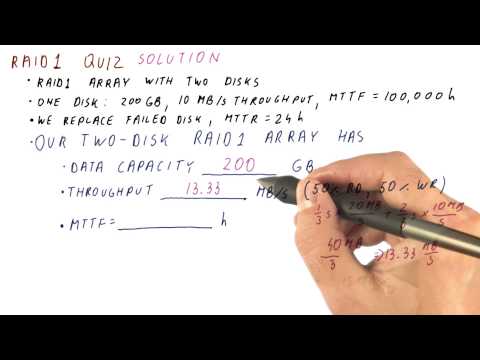 RAID 1 Solution Quiz - Georgia Tech - HPCA: Part 5