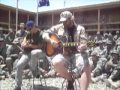 Running Block in Afganistan with Toby Keith