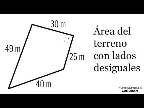 CALCULAR METROS CUADRADOS DE TERRENO. 4 LADOS DESIGUALES