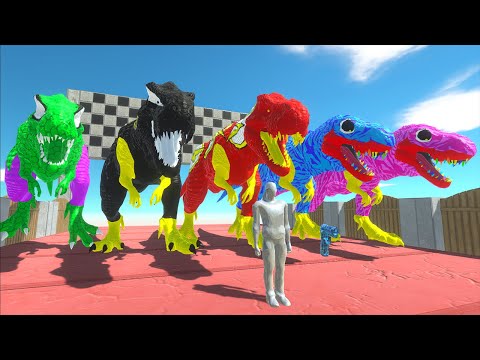 5 T-rex vs Fps Avatar Superheroes Dc Marvel Speed Race Championship Hunting Found Jurassic world
