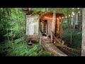 Building A DUGOUT Shelter With Fireplace From START TO FINISH Plastic Roof Wood Stove With Clay