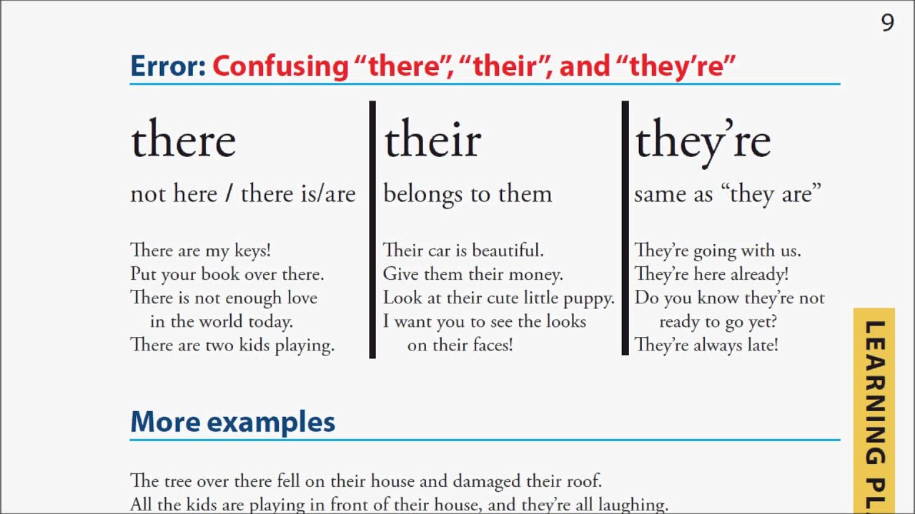 Common Writing Errors