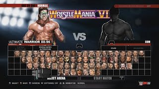 WWE 2K15 Character Select Screen Including All DLC Packs Roster