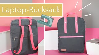 Laptop Rucksack nähen #OilskinOlli nähen mit kostenlosem Schnittmuster