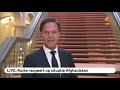 TERUGKIJKEN: Rutte reageert op situatie Afghanistan