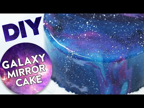 DIY GALAXY MIRROR CAKE!