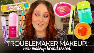 *NEW* TROUBLEMAKER BEAUTY HAUL & TRY ON REVIEW! Superdrug Exclusive Makeup Brand First Impression!