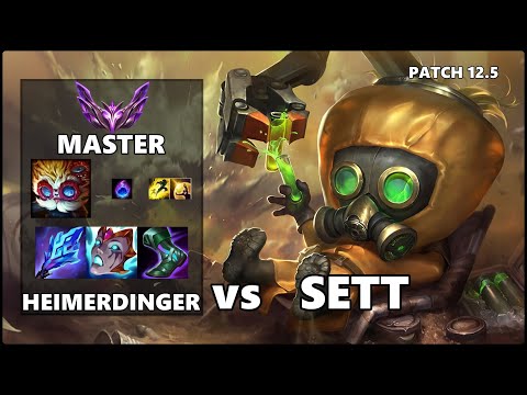 SEASON 12 MASTER Support Gameplay - HEIMERDINGER vs SETT Patch 12.5