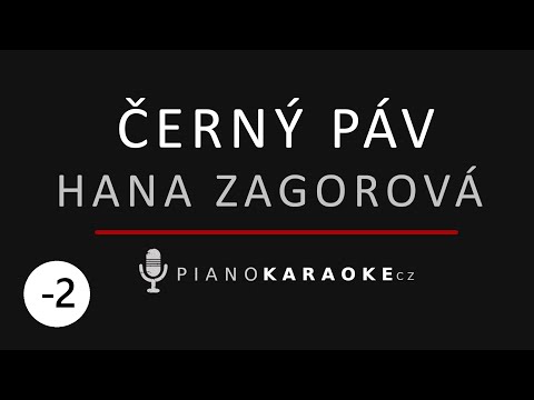 Hana Zagorová - Černý páv (Nižší tónina) | Piano Karaoke Instrumental