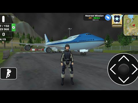 Boeing 747 Airplane | Real Open World Games| Police Officer Simulator Game Play #38 | Level Gaming 🎮