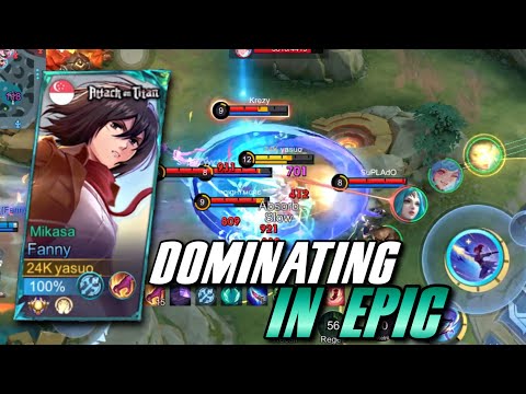 LATE GRIND! DOMINATING IN EPIC RANK | FANNY GAMEPLAY | MLBB