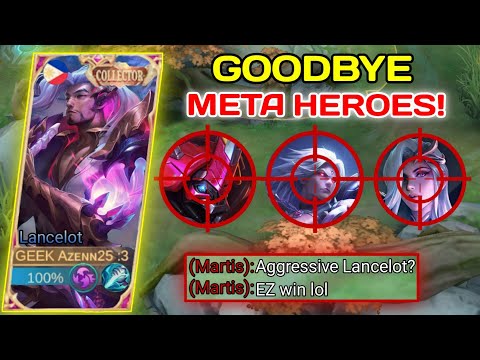 GOODBYE META HEROES!! LANCELOT TOTALLY DESTROYED META HEROES!! LANCELOT BRUTAL BUILD🔥💀!! MLBB
