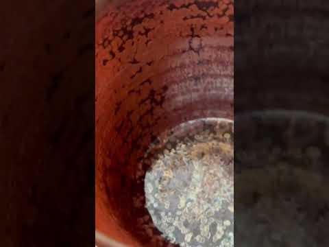Cool crystals forming on cup #crystal #pottery #cool #glaze #diamond #shinebright #kiln