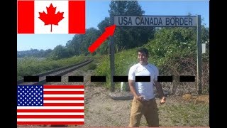 La frontera sin vigilancia, USA CANADA, cruce caminando, como si nada,