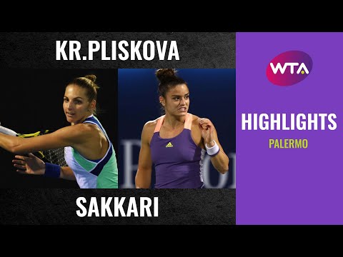 Теннис Kristyna Pliskova vs. Maria Sakkari | 2020 Palermo First Round | WTA Highlights