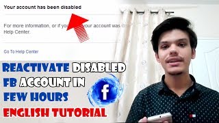 Disabled Facebook Account Recovery || How to Activate your Facebook Disabled Account || English