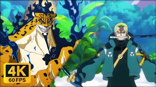 Zoro vs Rob Lucci FULL FIGHT [4K 60FPS] One Piece Egghead Arc