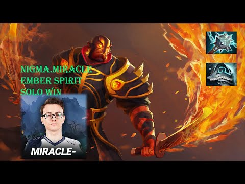 Nigma.Miracle - Ember Spirit | Solo Win {25 Kills} | Dota 2 Pro Gameplay