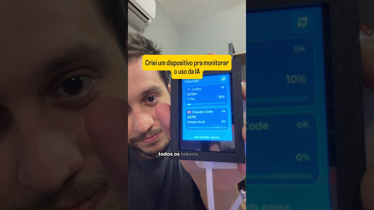 Dispositivo para monitorar o uso do Codex e Claude code #claudecode #ia #fullstack #programador
