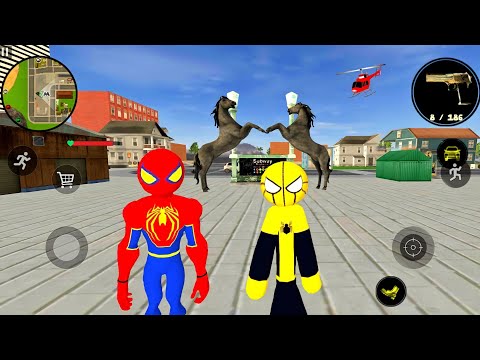 Süper Kahraman Çöp Adam - Amazing Spider-StickMan Rope Hero 2 New Update #14 - Android Gameplay