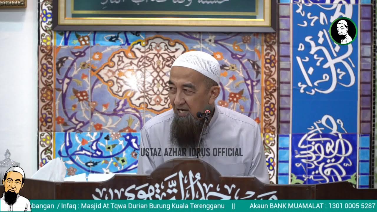 🔴 LiveUAI 19/11/2025 Kuliah Maghrib Ustaz Azhar Idrus | Masjid At-Taqwa, Durian Burung, K.Terengganu