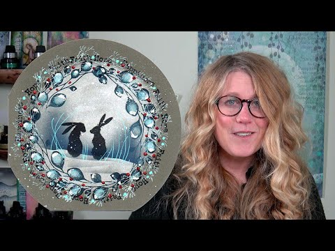 Hares Meeting in the Snow - A Lavinia Stamps Tutorial