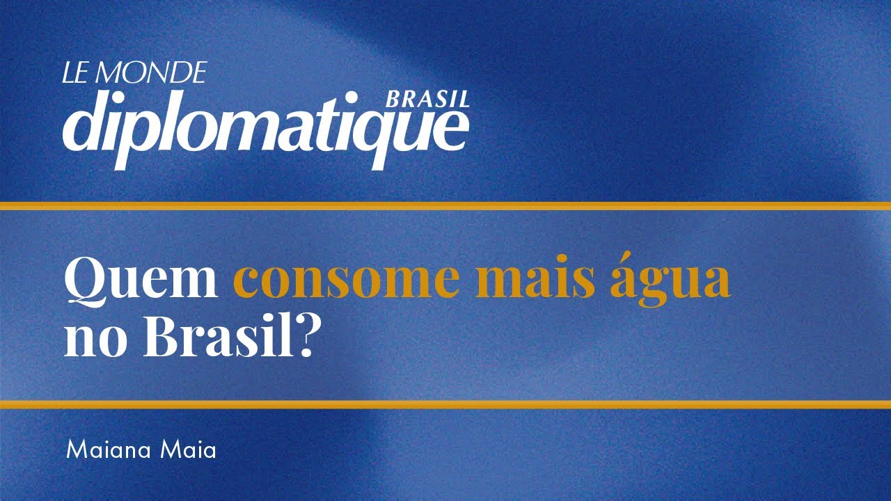 Quem consome mais água no Brasil?
