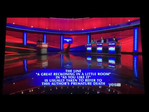 Final Jeopardy, “Shakespeare’s Time” - James Holzhauer Day 33 (6/3/19)