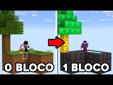 SKYBLOCK, mas SE EU QUEBRAR UM BLOCO A ILHA MUDA
