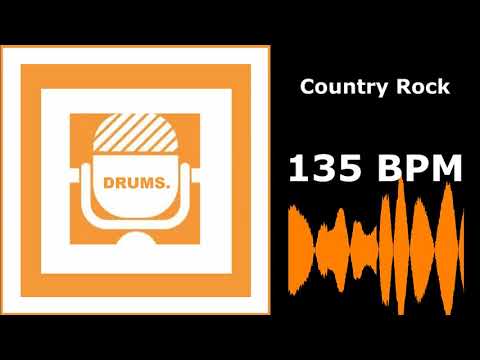 Drums Backing Track - Country Rock - 135 BPM