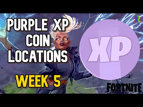 All 2 PURPLE XP COIN LOCATIONS IN FORTNITE SEASON 4 Chapter 2 - (WEEK 5)