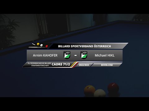 ÖSTM Cadre 71/2 2022/23 - Runde 5 - Arnim Kahofer gg. Michael Hikl