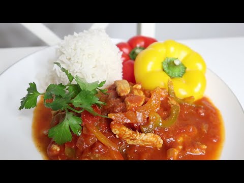 Puten-Paprika-Geschnetzeltes mit Reis | BESTES REZEPT | Einfach & soooo Leckeeeer!