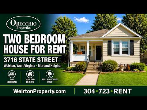 Two Bedroom House for Rent in Marland Heights | 3716 State Street | Weirton, WV property video