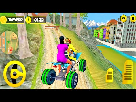 ATV Bike Taxi Driving Game - Mountain City Taxi Climb Game | ATV Motor Bike Racing Game | ATV Game
