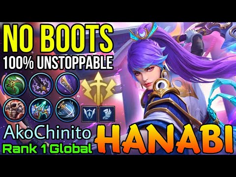 No Boots META Hanabi 100% Unstoppable!! - Top 1 Global Hanabi by AkoChinito - Mobile Legends