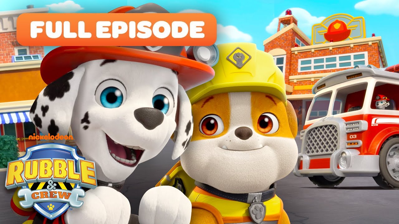 Rubble Helps PAW Patrol Marshall Build a Fire Station! 🚒 w/ Motor | FULL EPISODE | Rubble & Crew