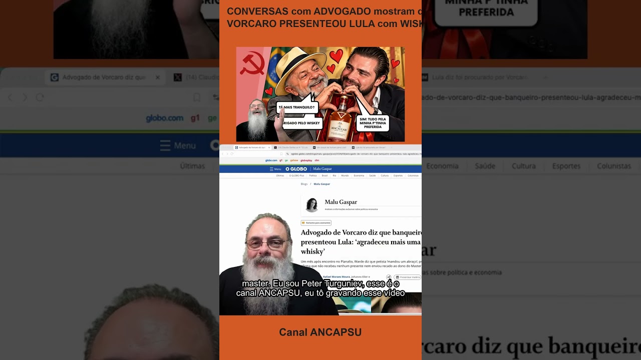 CONVERSAS com ADVOGADO mostram que VORCARO PRESENTEOU LULA com WISKEY