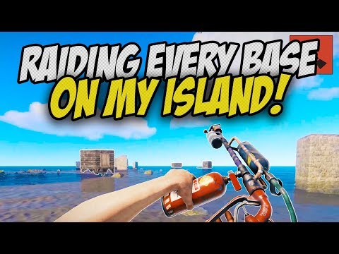 RAIDING EVERY BASE on my ISLAND! - Rust Co-op Survival Gameplay