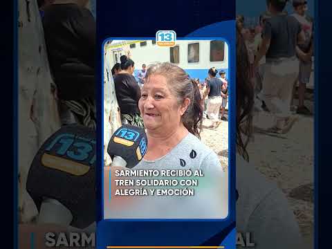 Sarmiento recibió al Tren Solidario con alegría y emoción