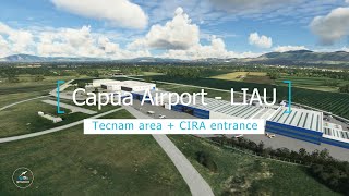 Capua Airport + TECNAM Area and CIRA entrance (LIAU) video