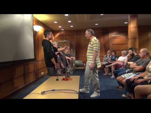 Kids in hypnosis on a cruise ship by Professor Jay Tee
