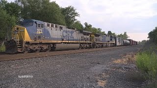 preview picture of video '(3) CSX Mixed Freight @ Hamburg, NY.  Aug. 7 2014'