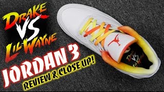Video thumbnail for Drake vs Lil Wayne Jordan 3 Review ($7,000 Unreleased Sample) by QrewKicks