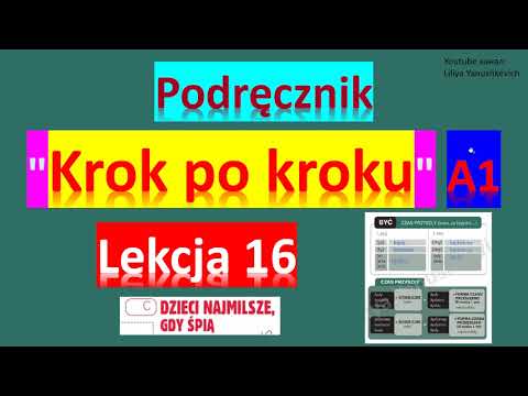Krok po kroku A1. Урок 16, часть 2. Język polski.