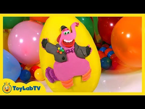 GIANT Play Doh Bing Bong Surprise Egg with SpongeBob Surprise Egg & Disney Inside Out Toys
