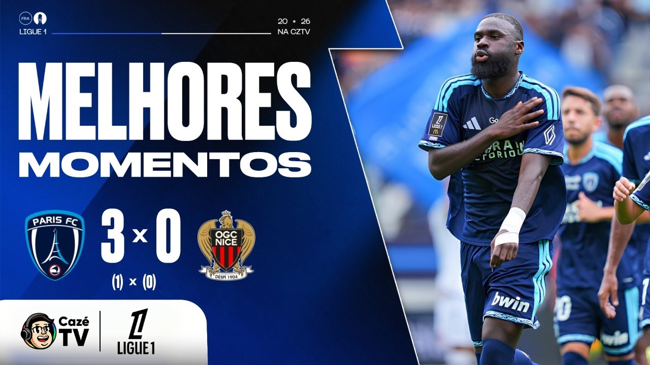 MELHORES MOMENTOS: PARIS FC 3 X 0 NICE | LIGUE 1 26/27 | 2ª RODADA